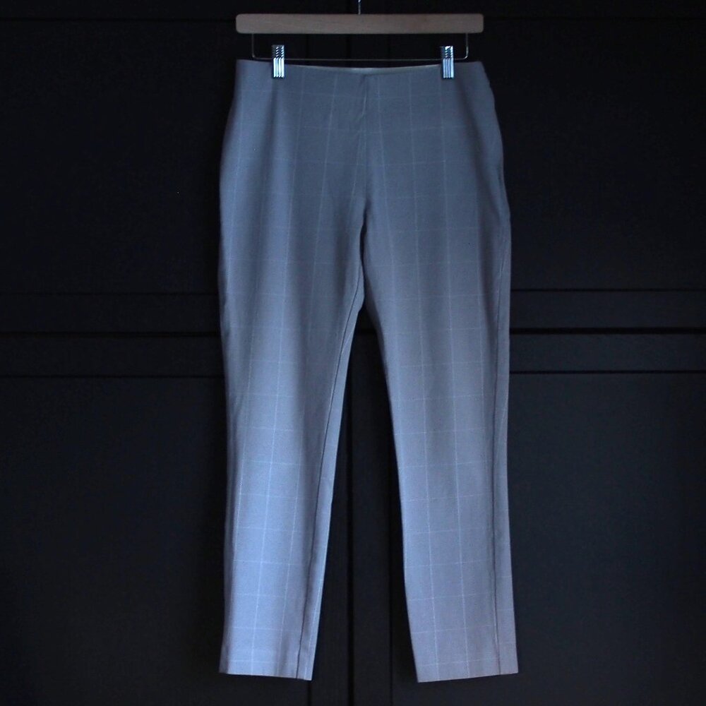 a new day | Cotton, Windowpane Check, Slim Pants